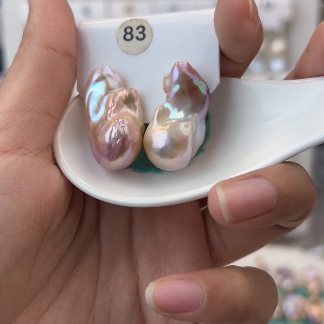 淡水珍珠耳饰银S925镶嵌