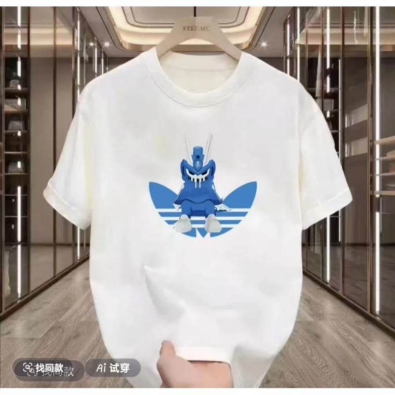 B【一折大促福利】夏季潮牌男女同款百搭圆领T恤