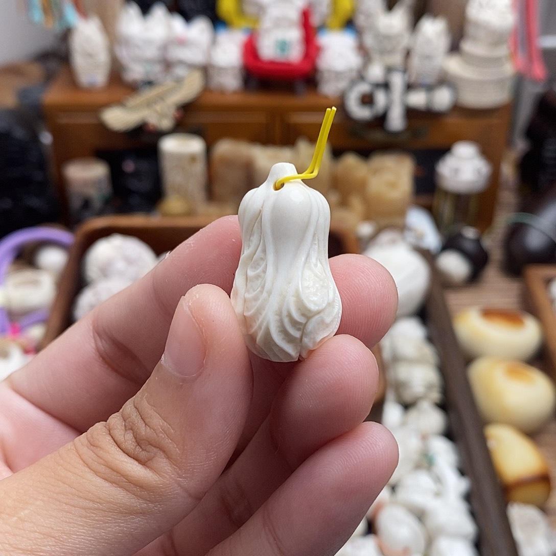 鹿骨把件c28白菜