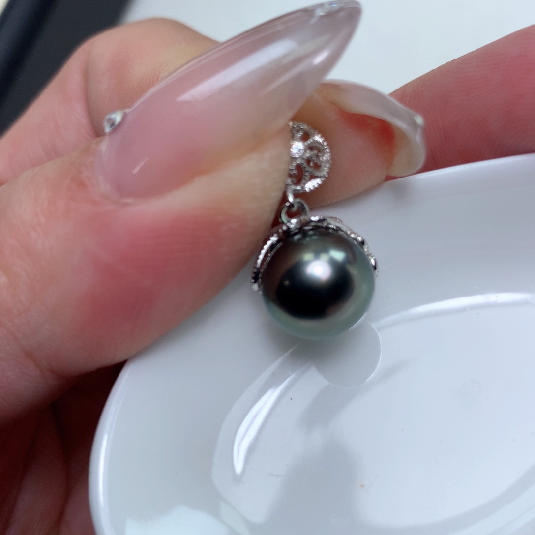 颈饰银S925镶嵌海水珍珠