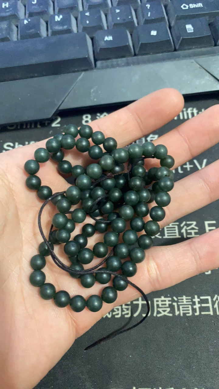 和田玉青玉卡6链子