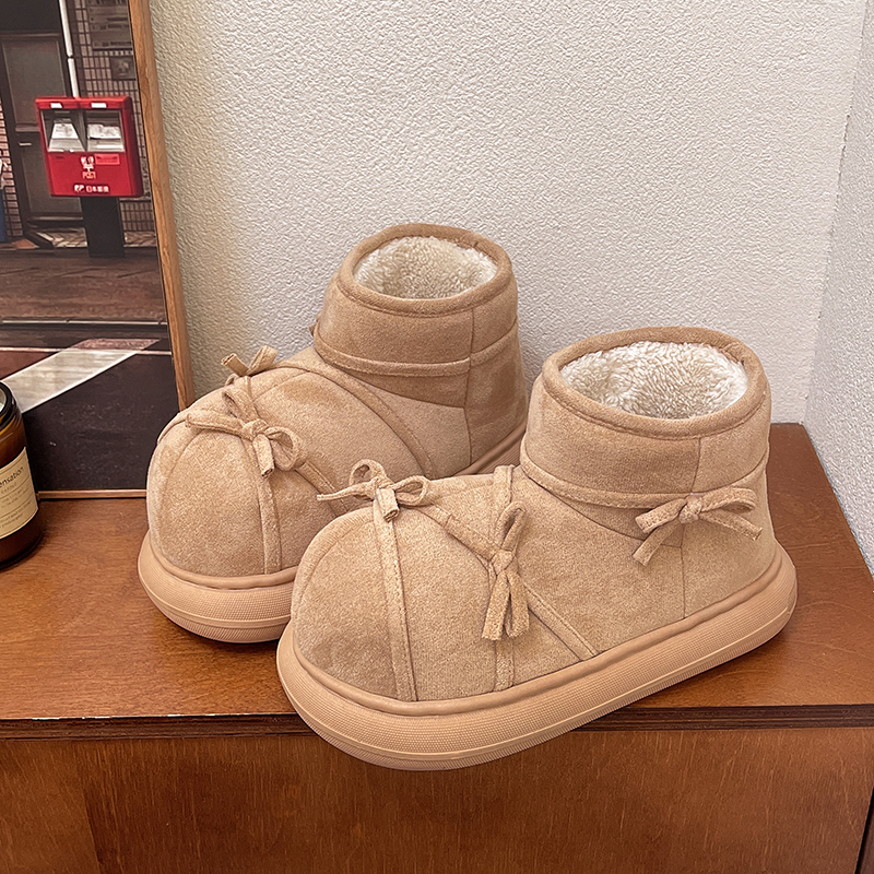 厚底雪地靴女2025冬季新款网红ins加绒加厚防滑短筒保暖棉鞋女款