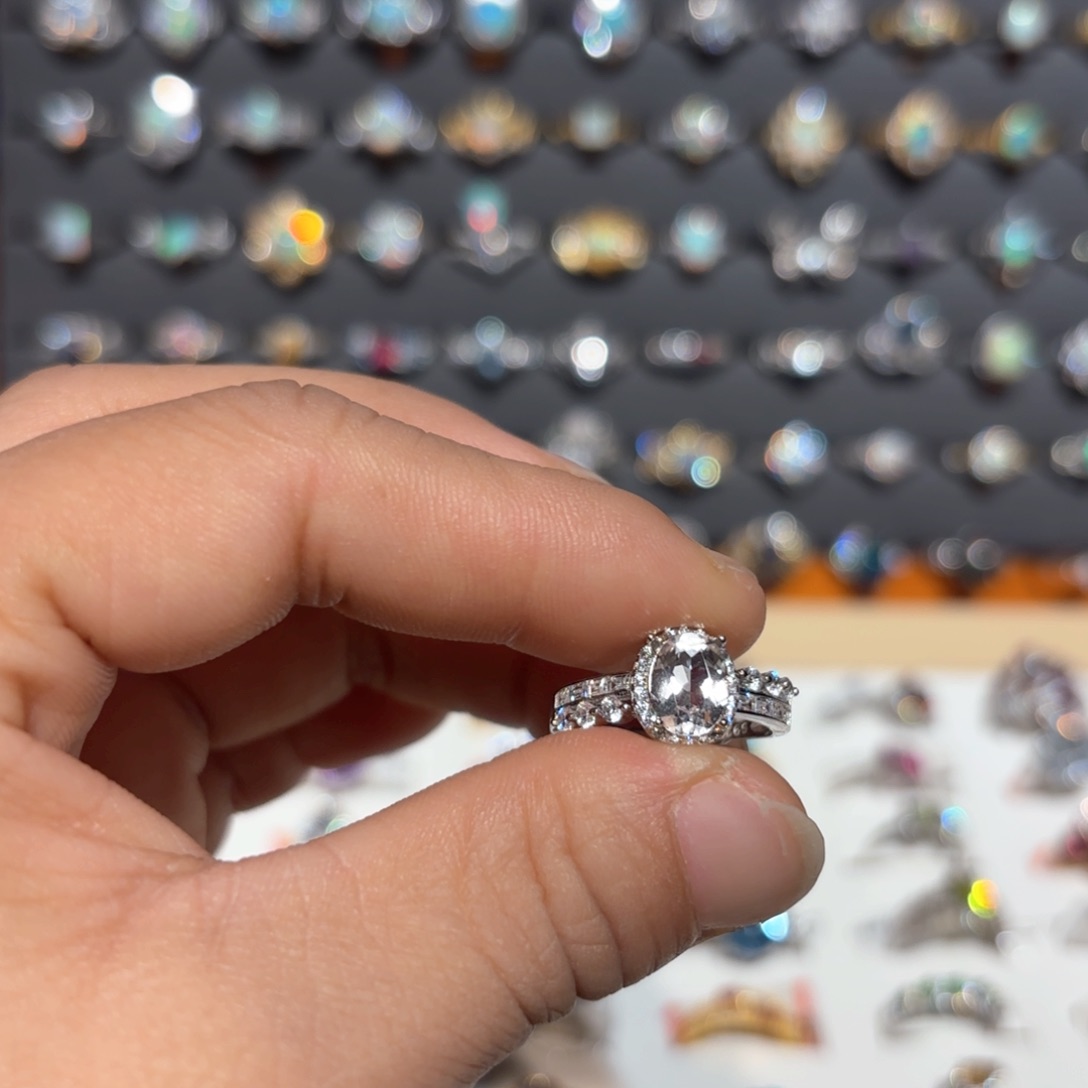 欧泊戒指银S925镶嵌7*戒指