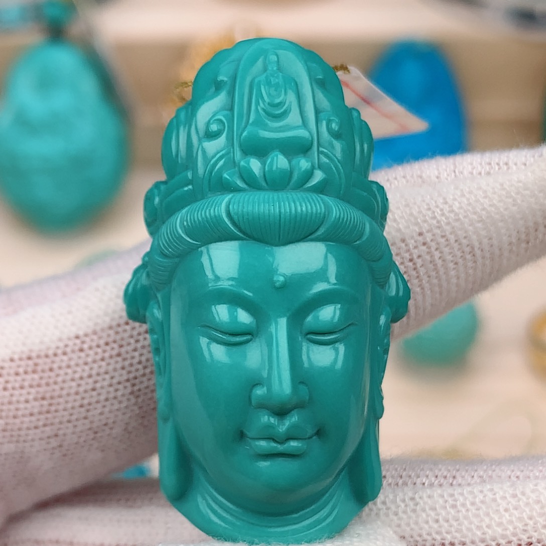 绿松石观音首未镶嵌