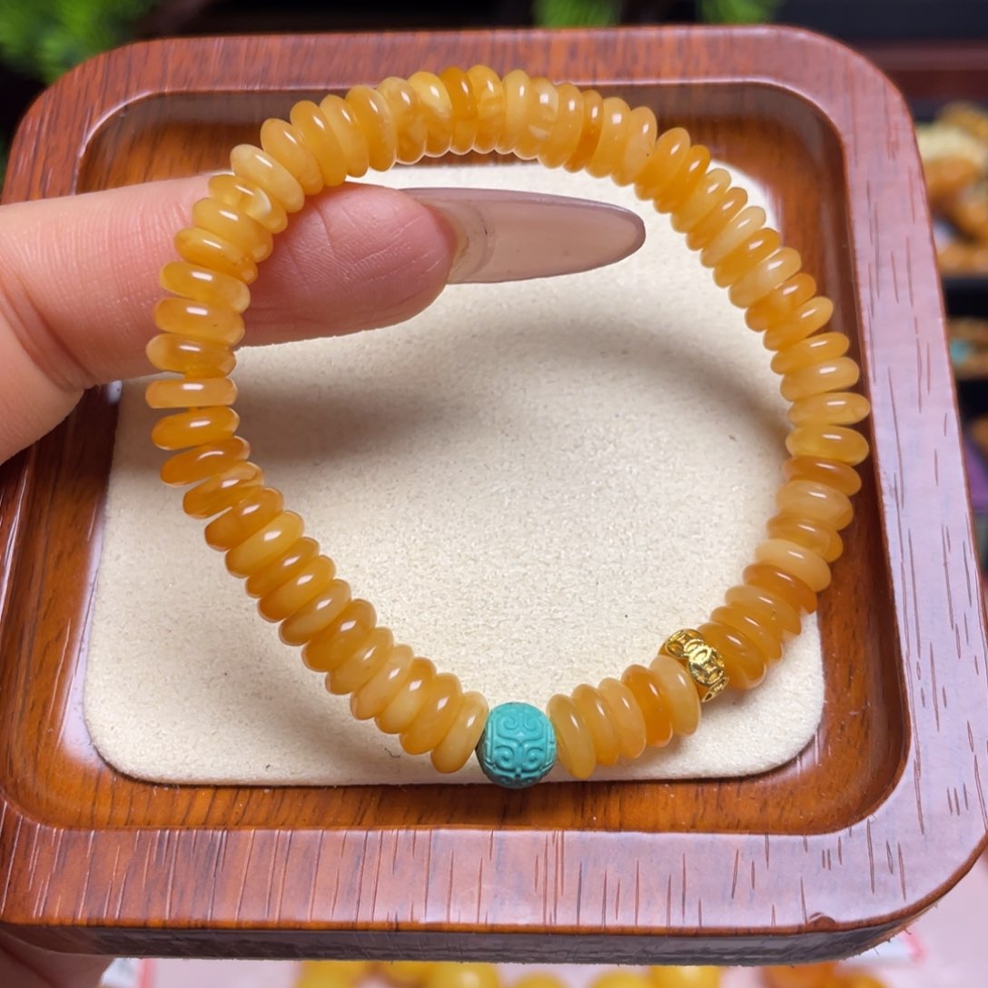 未镶嵌蜜蜡手链手串