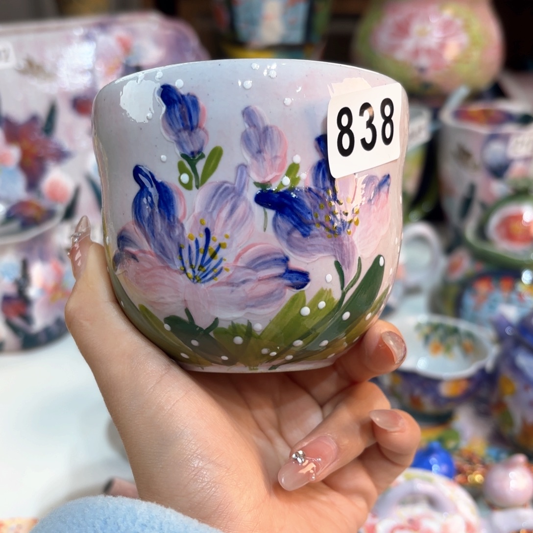 景德镇手绘高温釉下彩陶瓷茶具