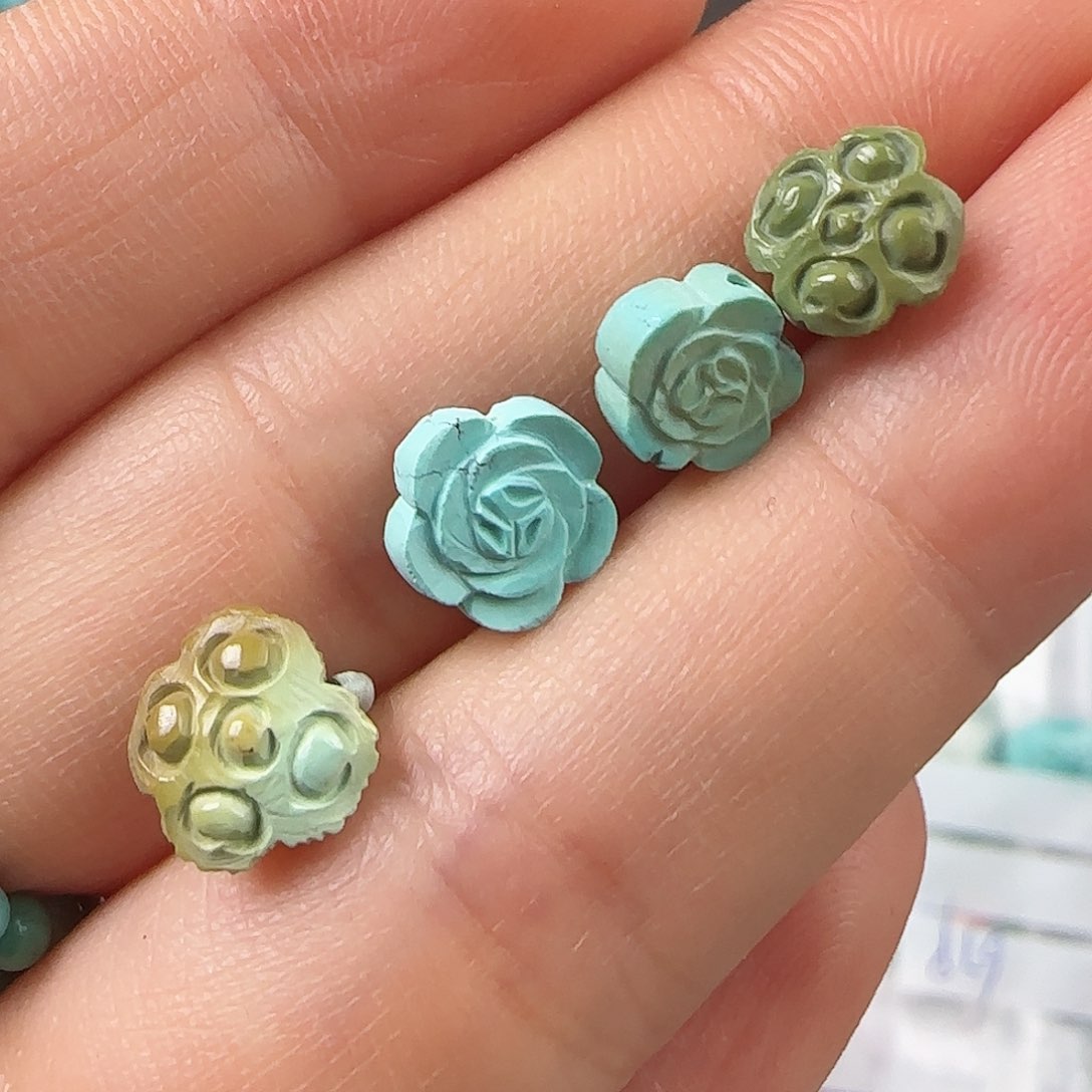 绿松石珠宝半成品未镶嵌