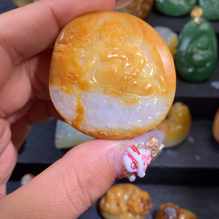 和田玉颈饰未镶嵌油**叔