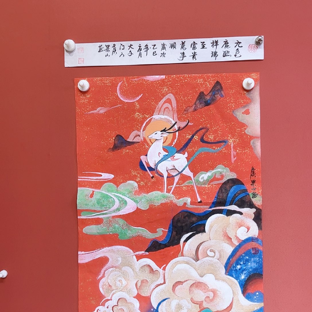 国画侯果山老师亲笔手绘作品朵 