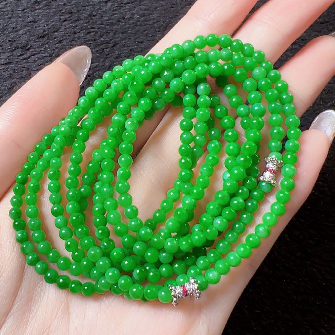 翡翠18K金镶嵌颈饰签收后24小时鉴赏期，过啊不退