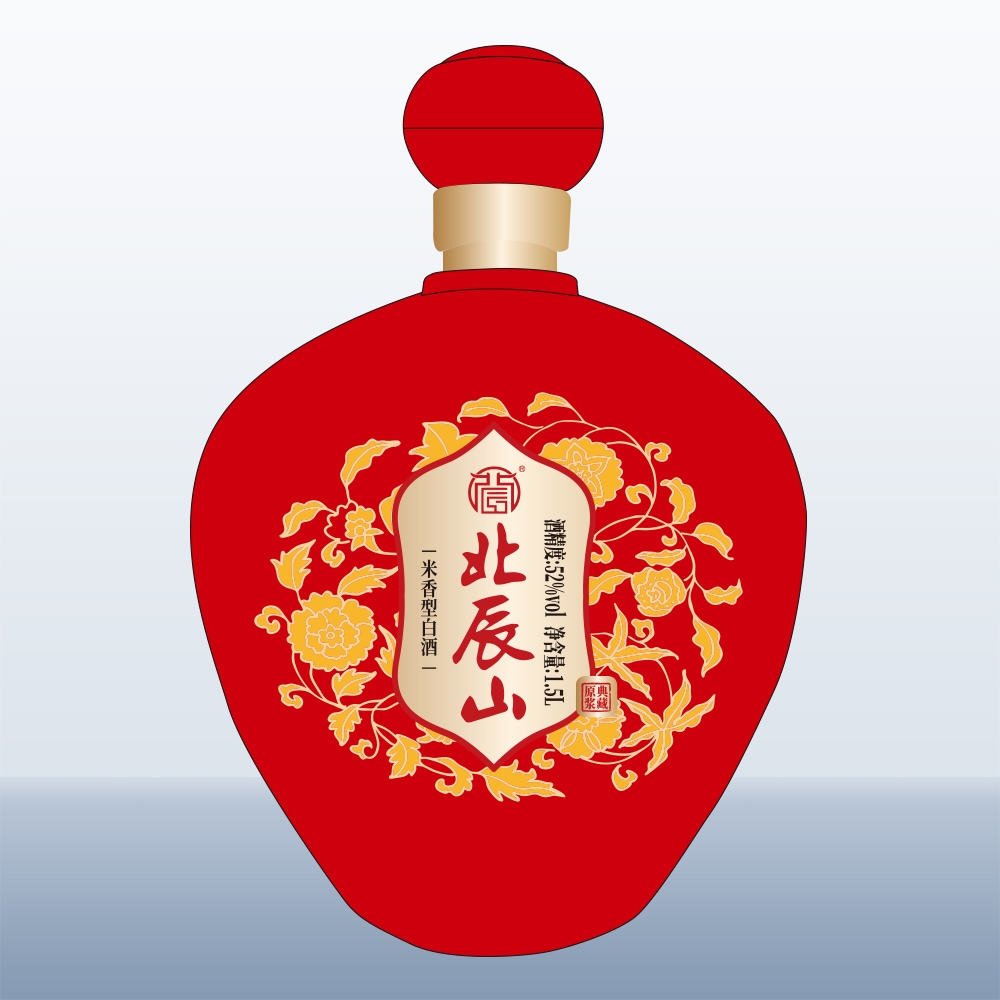 BEI CHEN MOUNTAIN/北辰山红花十52度米香型白酒52度1.5L*1
