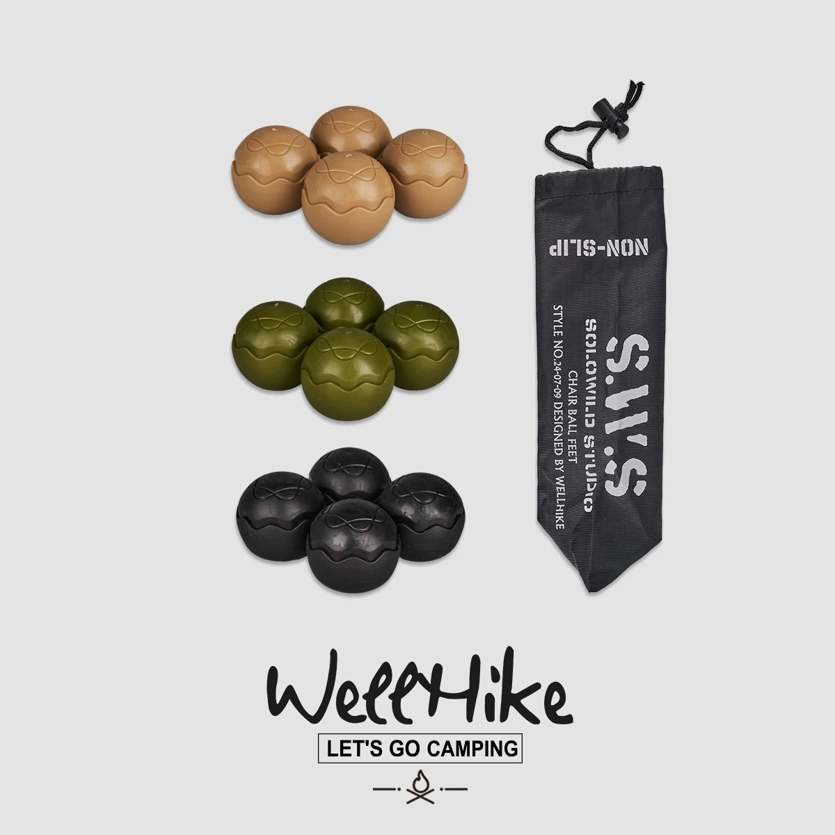 月亮椅防陷球13防滑脚套Helinox适配必须拆原装脚