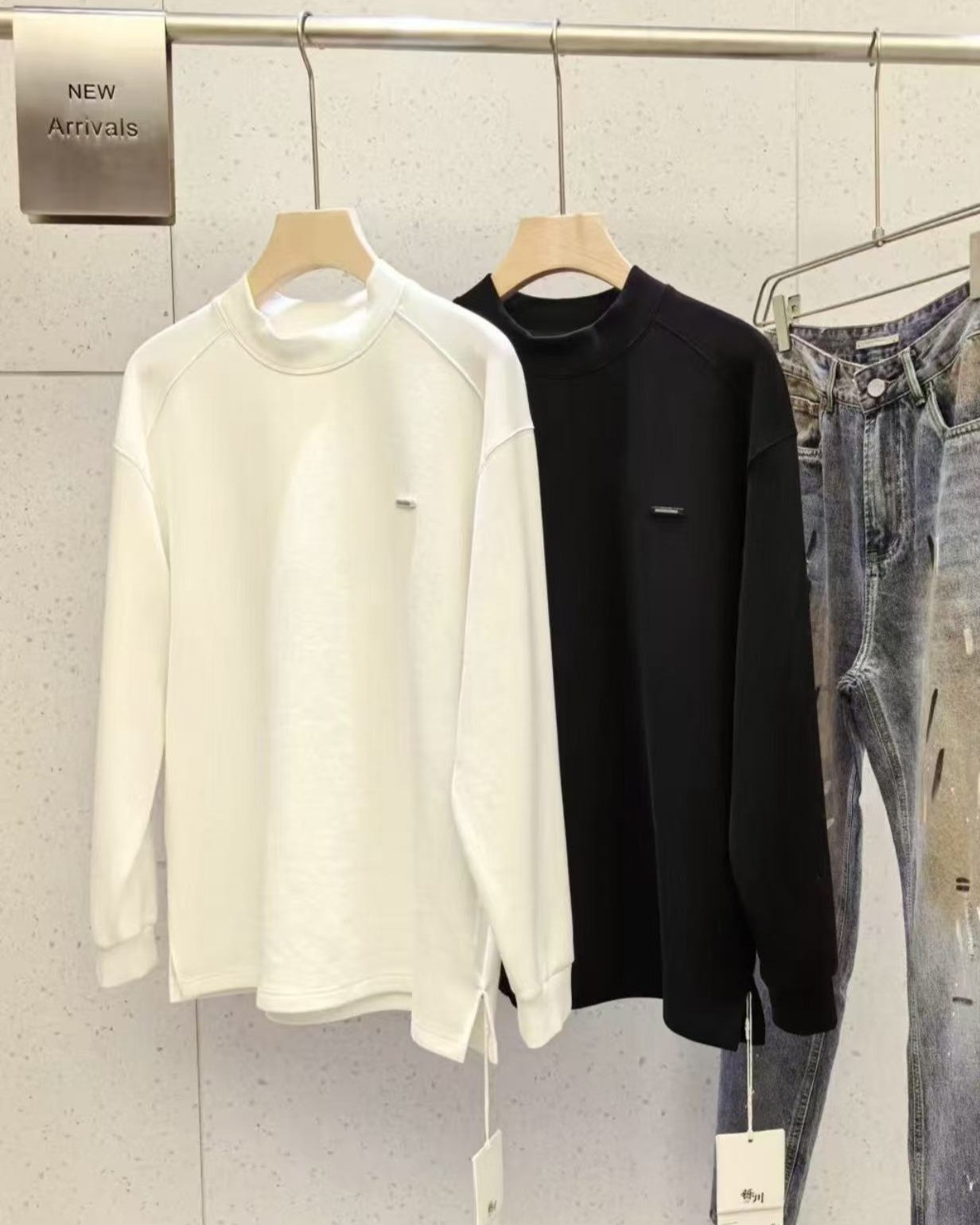 免烫立领套头圆领字母常规款卫衣春季潮流长袖加绒