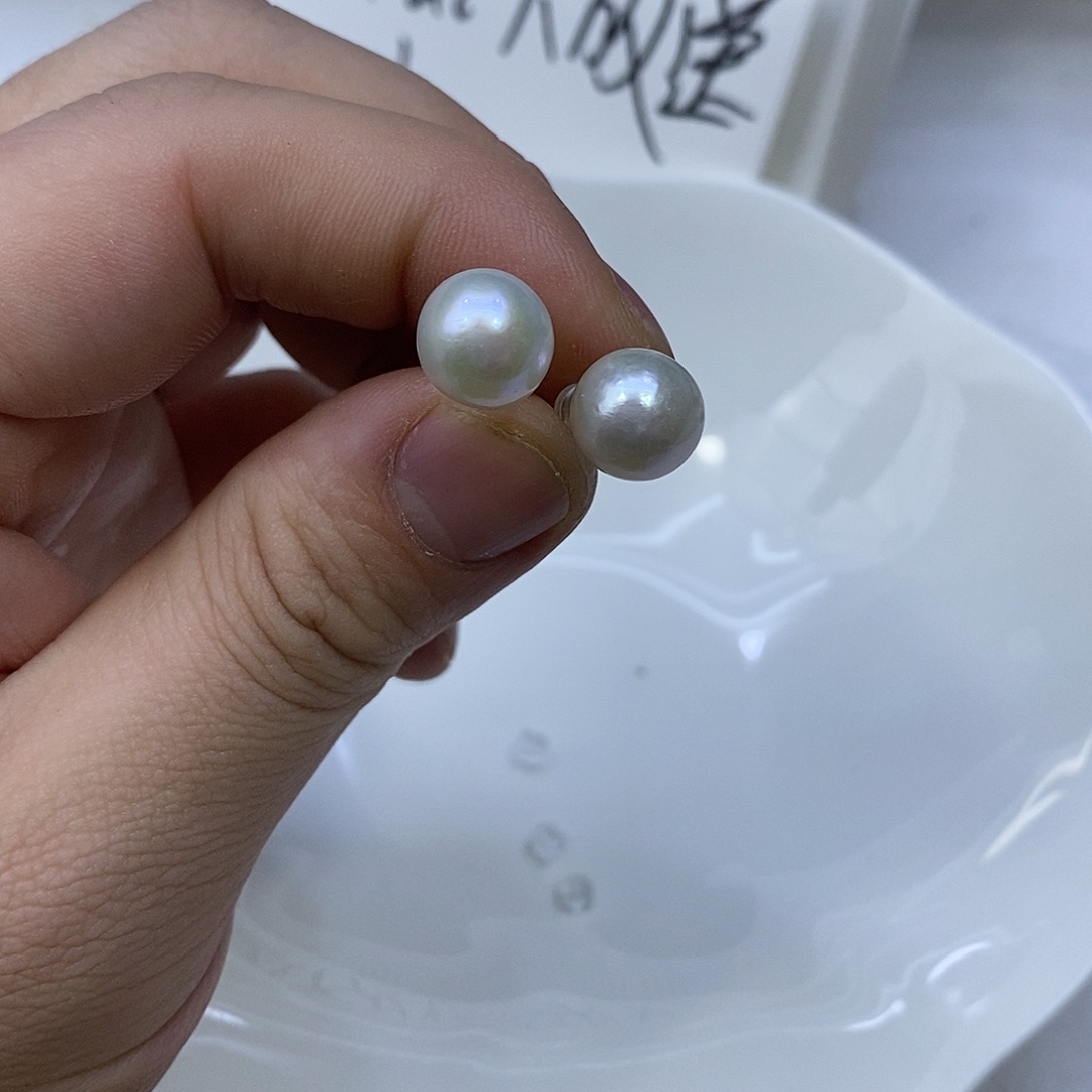 银S925镶嵌淡水珍珠耳饰
