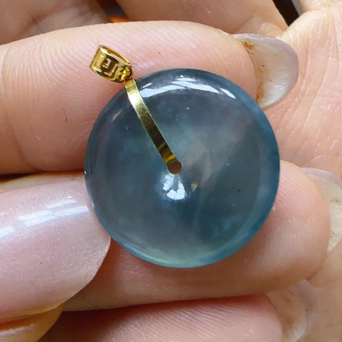 翡翠颈饰18K金镶嵌翡翠185