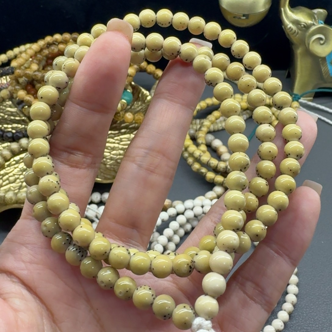 成***霞吊坠星月菩提6圆珠大留白108