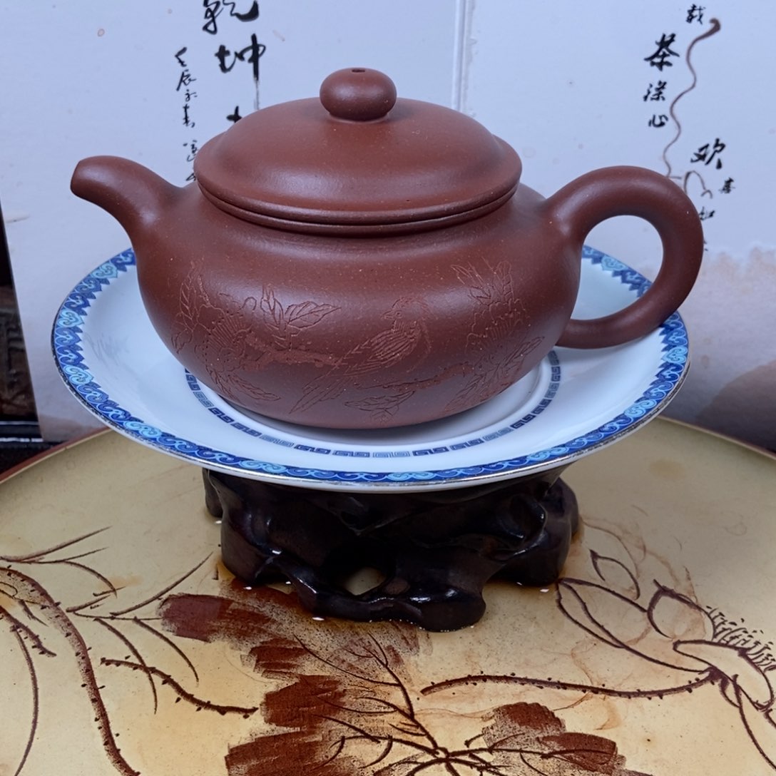 紫砂茶壶凤**槃容量宜兴紫砂壶