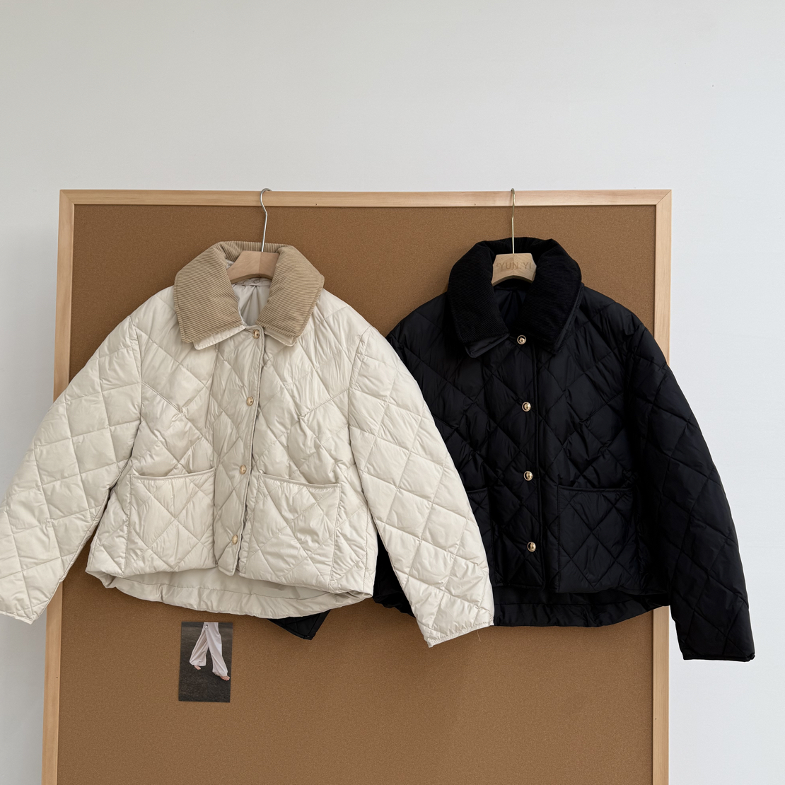 闪闪兒 元 韩国品牌lumie **van可拆卸领口菱格羽绒服9650