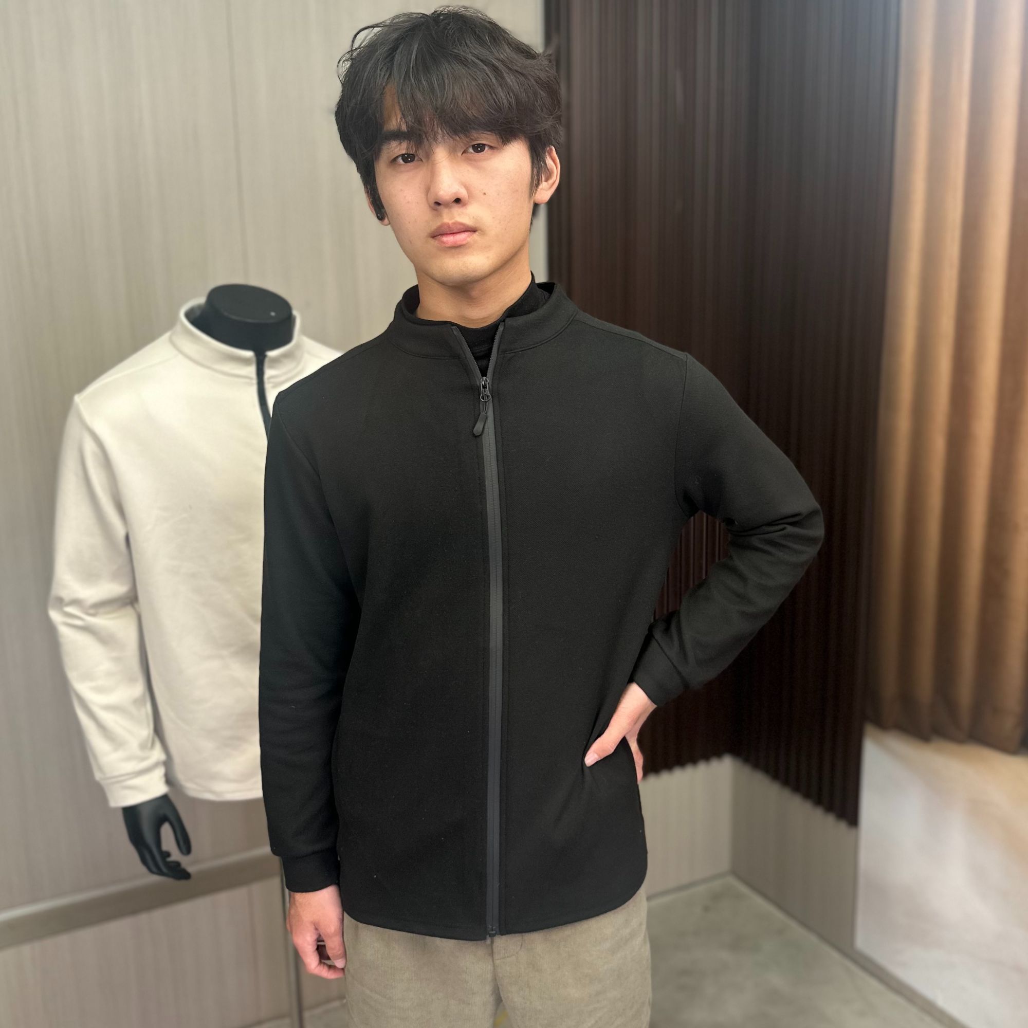 新款秋冬加绒德绒全拉链训练休闲长袖款速干男户外健身速干衣跑步