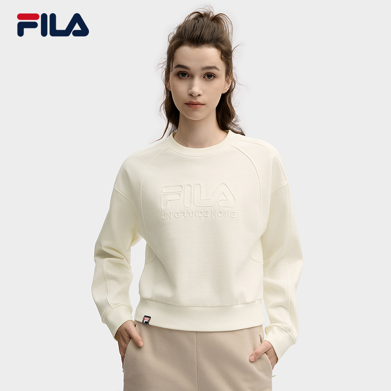 Fila/斐乐2025年秋冬新款女士套头衫户外运动休闲卫衣F11W549207F
