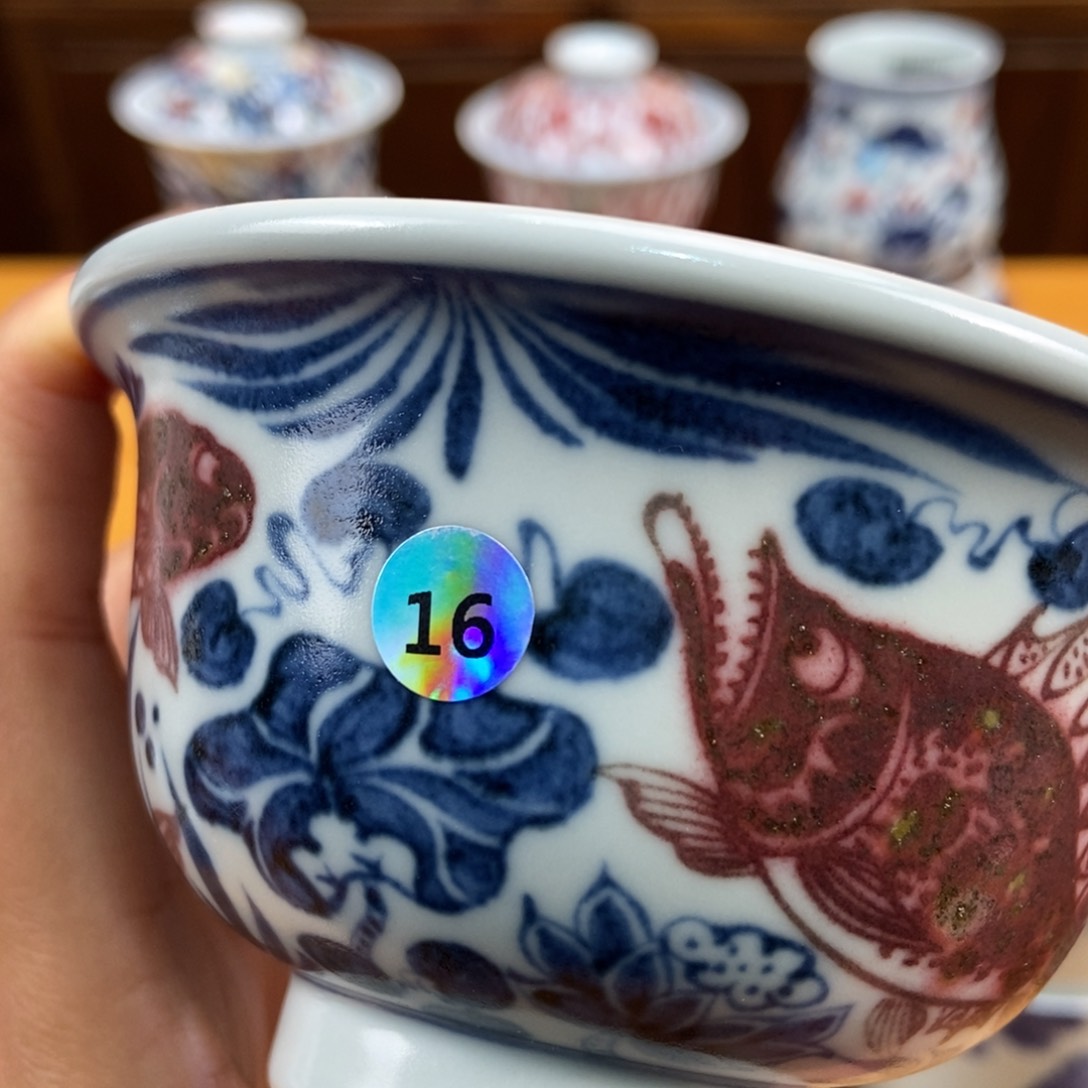 手绘现代茶具非古董