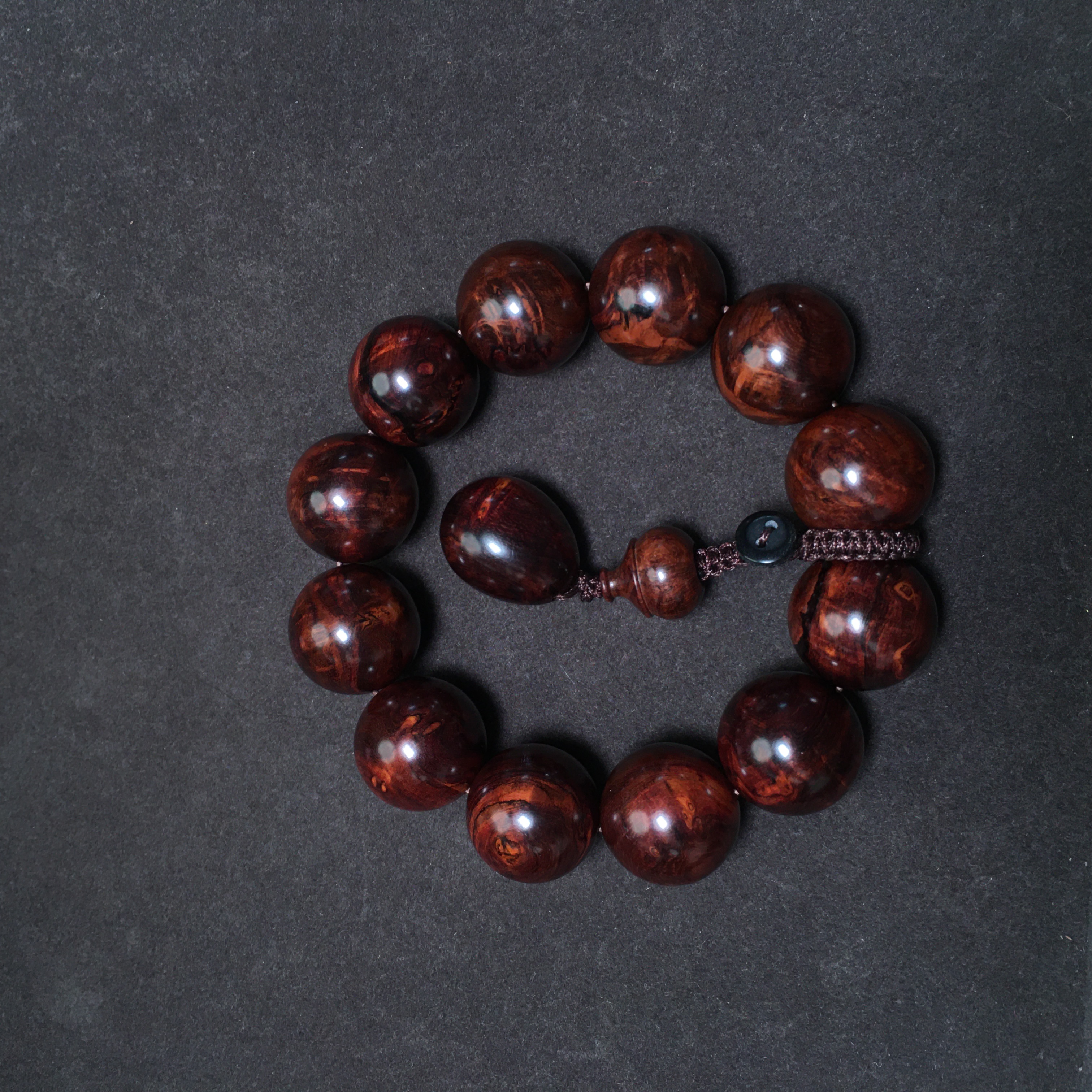 【一物一拍】FS195海南黄花梨油梨多彩2.0留疤水波手串