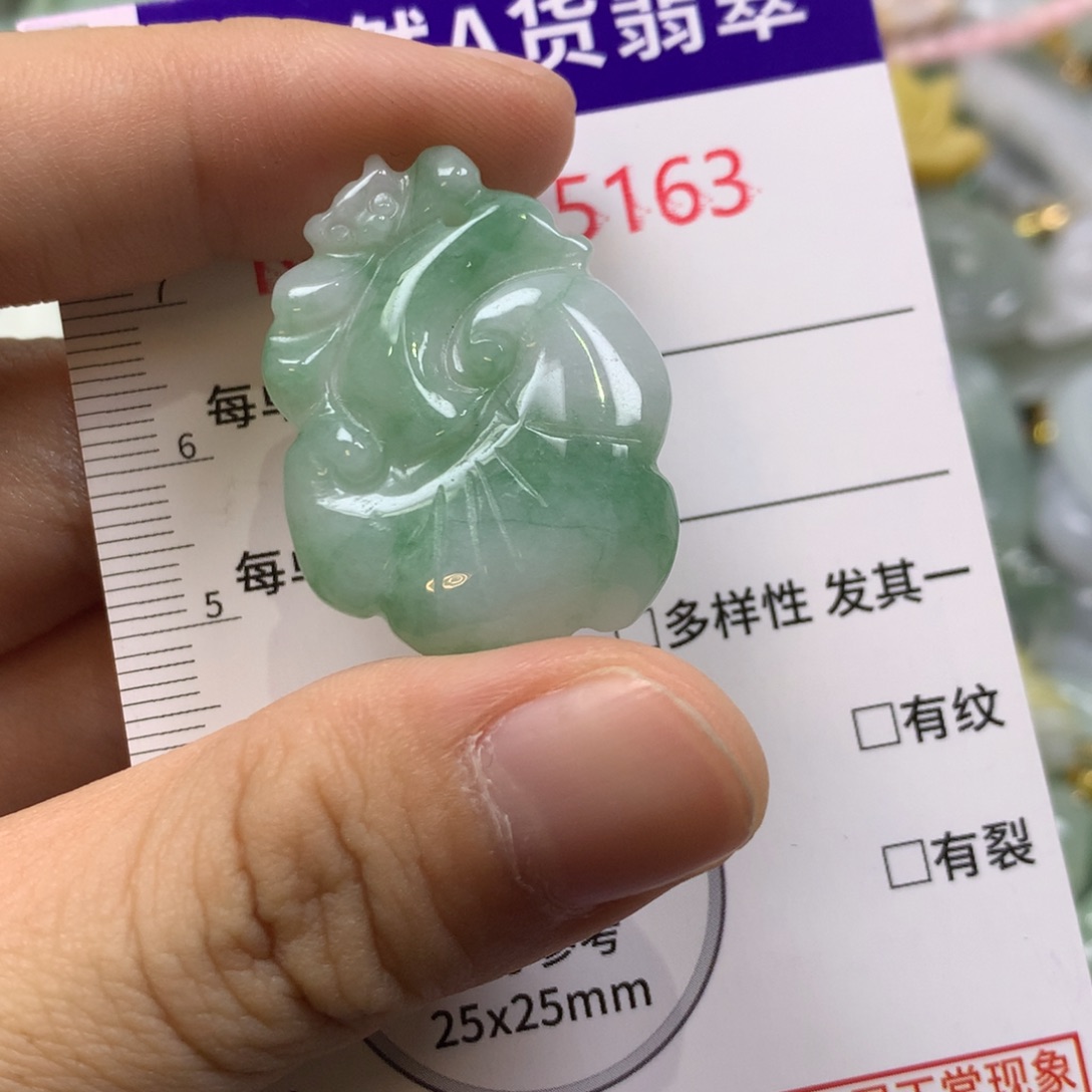 翡翠未镶嵌吊坠(不含链)