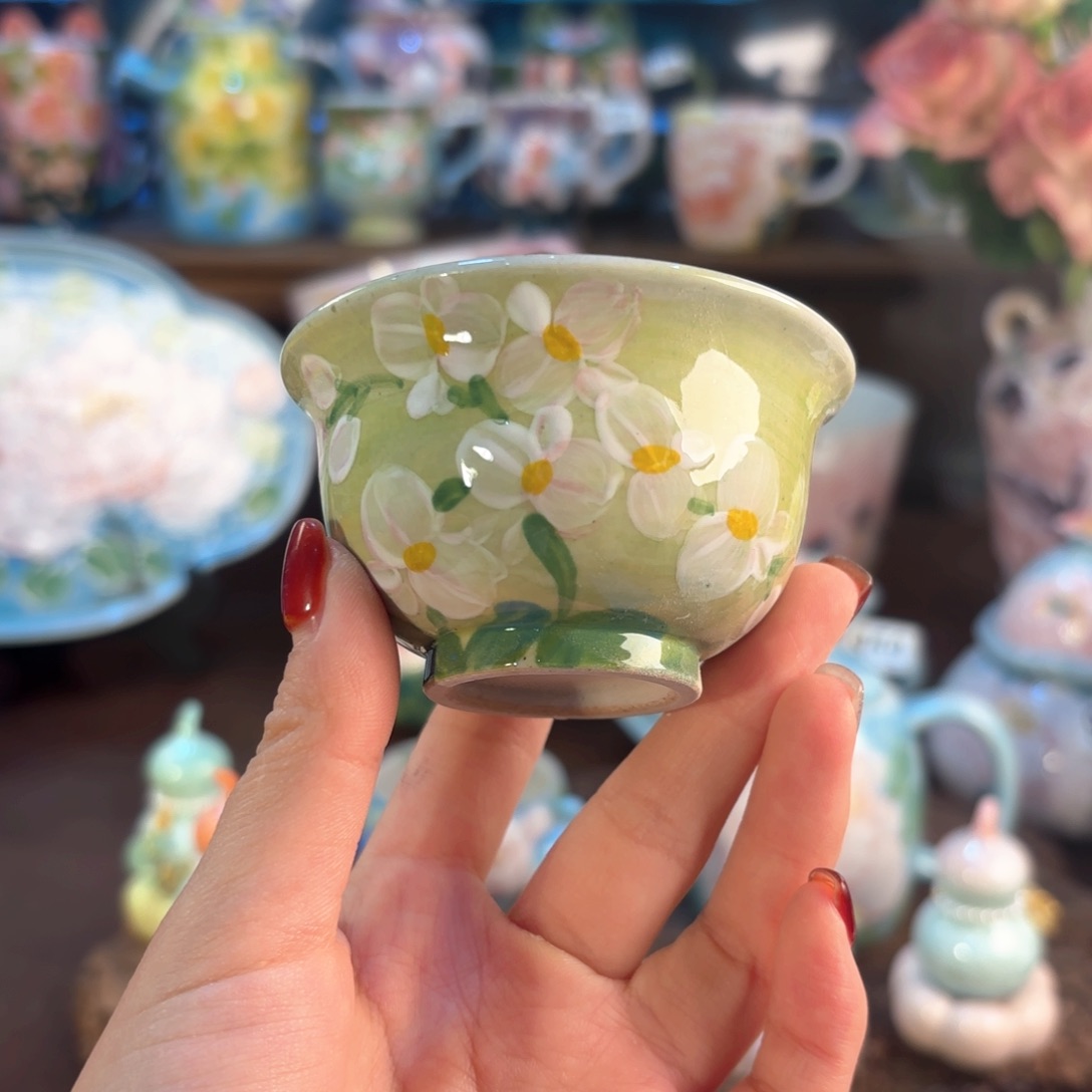 景德镇手绘高温釉下彩陶瓷茶具