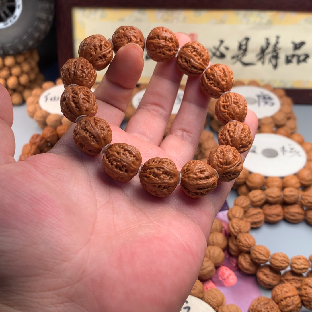 文玩核桃手串1.7京八棱