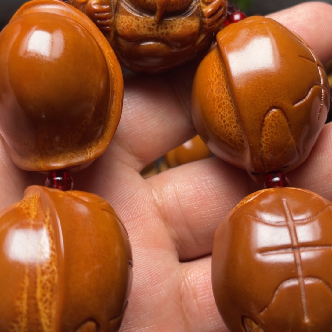 橄榄核手串/手链元宝富甲手持一条3.3左右