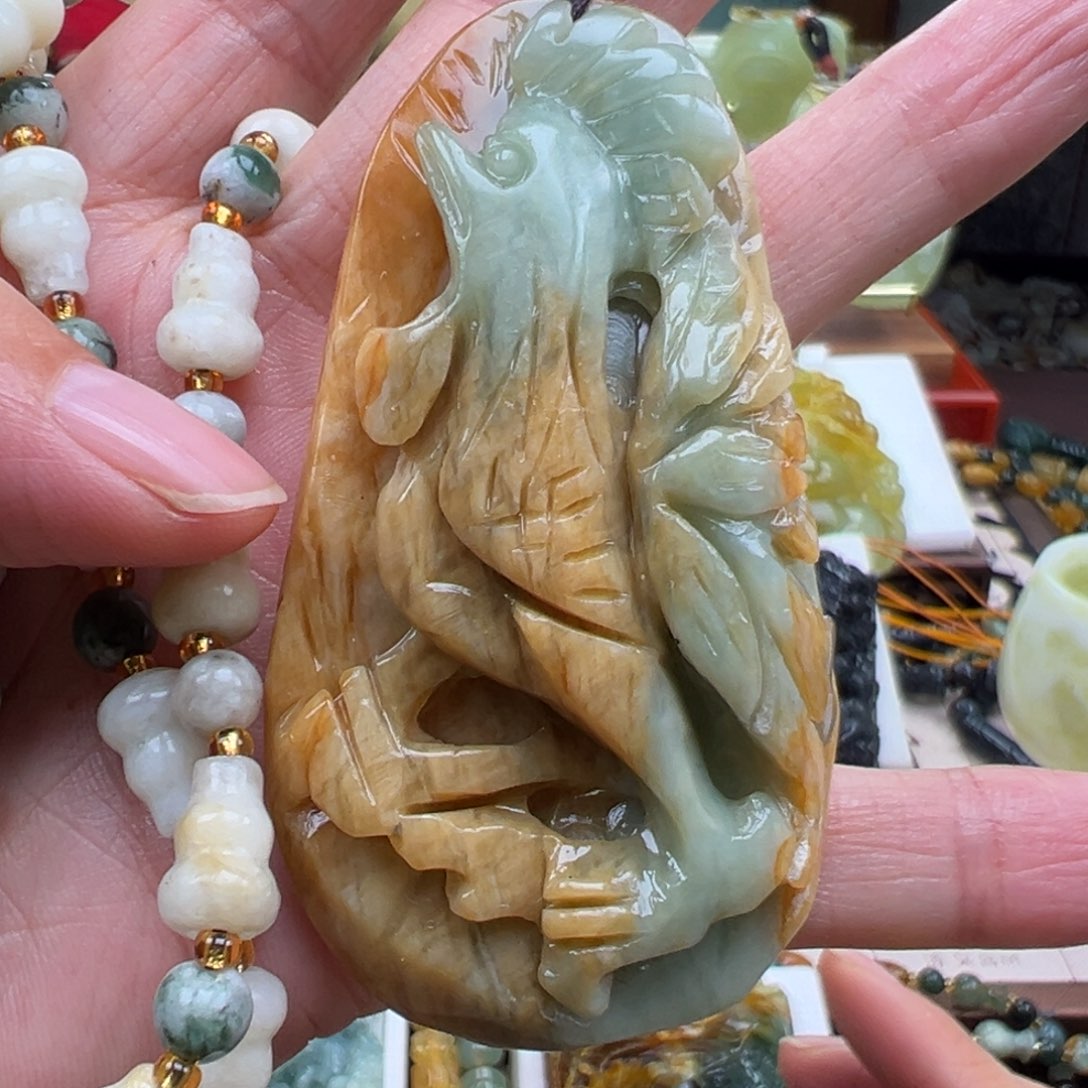 岫玉未镶嵌挂件挂件