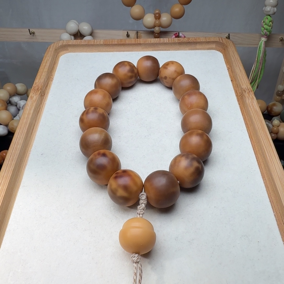 菩提根/象牙果手串卡26+干磨手持