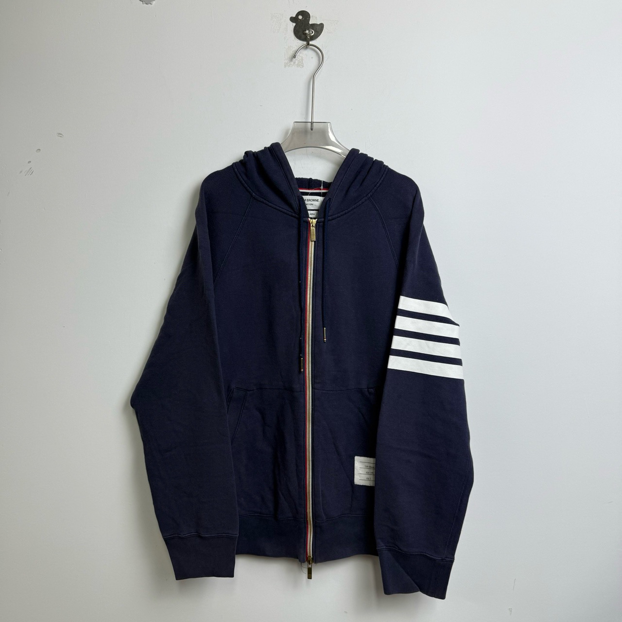 TB ThomBrowne经典四条纹 拉绳连帽卫衣长袖外套 尺码：5码 99新