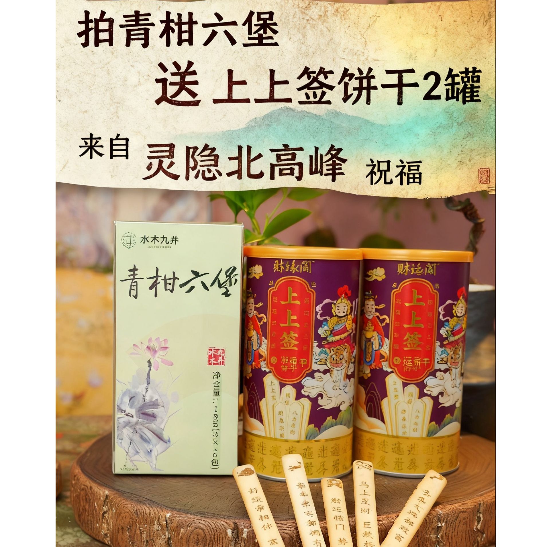 青柑六堡茶 北高峰 上上签  小青柑  六堡茶 黑茶