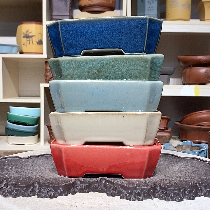 紫砂花盆瑕疵4.5-16-13。。。（5）不平