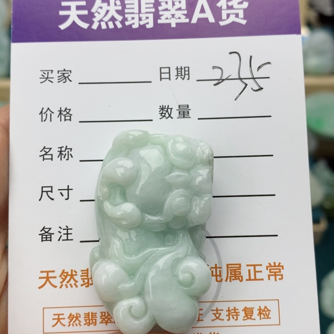 翡翠颈饰未镶嵌貔貅