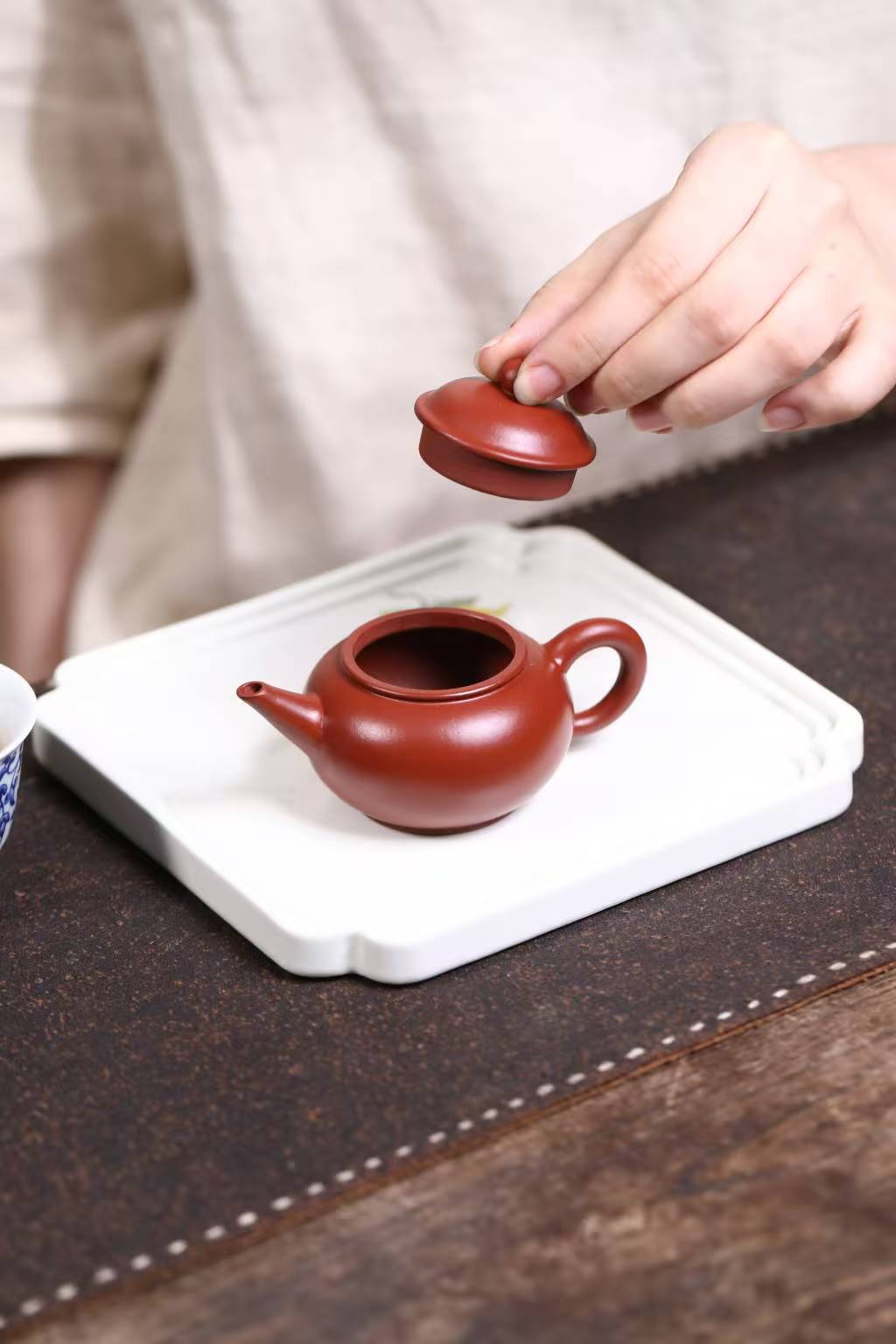 75毫升小品文人水平壶正宗宜兴紫砂壶原矿大红袍一人功夫泡茶壶