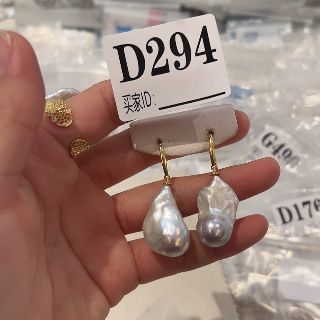 淡水珍珠耳饰合金