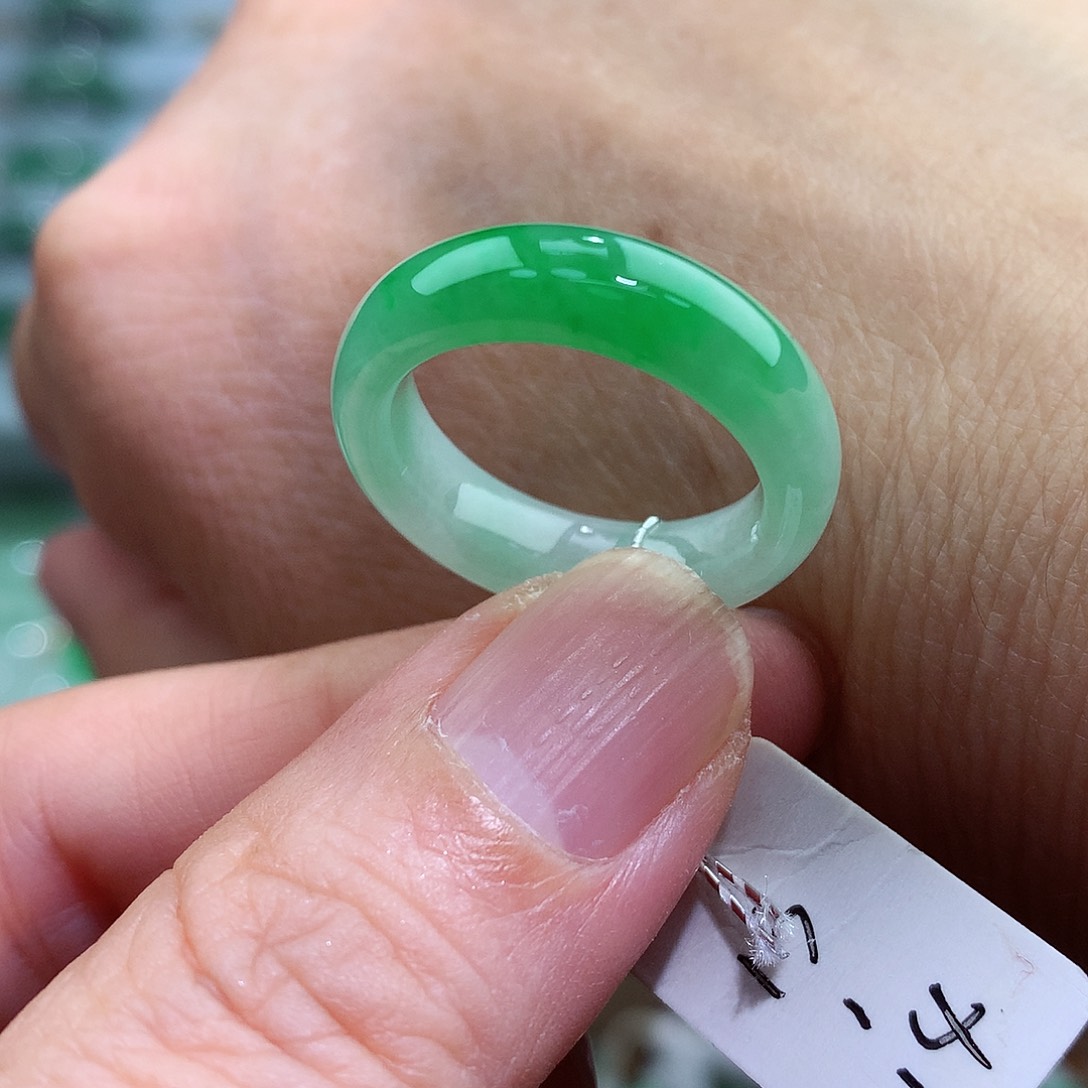 未镶嵌戒指翡翠13-14号