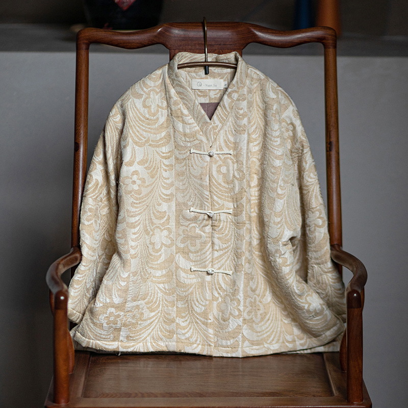 youyuansu/幽元素原创女装长袖新中式复古重磅古风宽松中国风棉衣