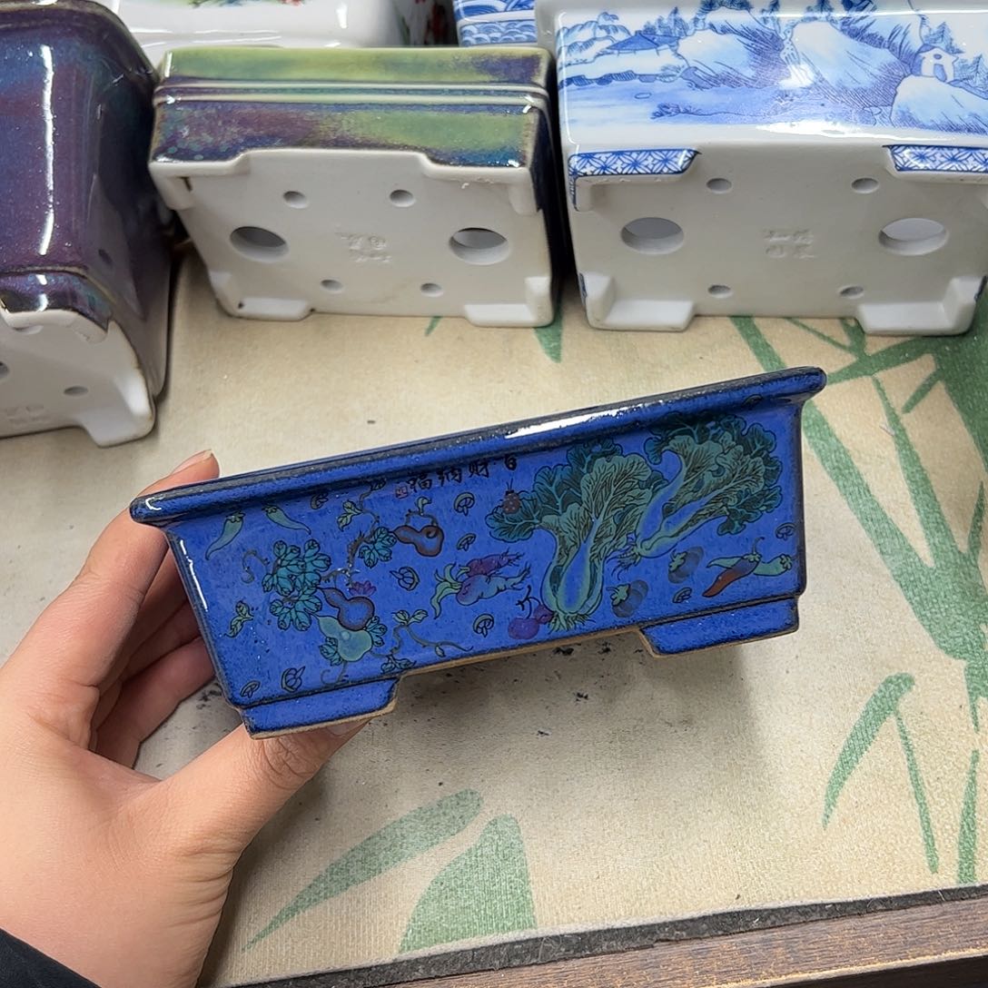 花盆紫砂231号瑕疵15-12-5cm窑变