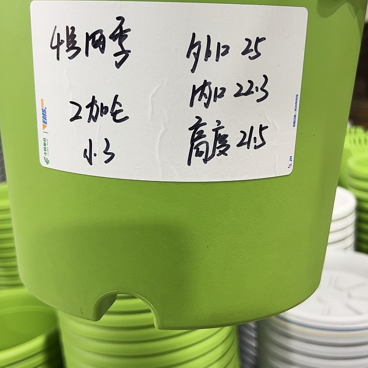 特价4号四季口25高21.5果绿色8个无托