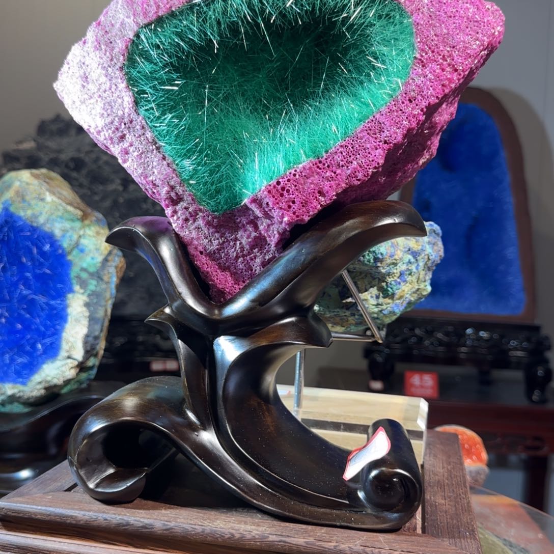 紫砂矿物晶体摆件