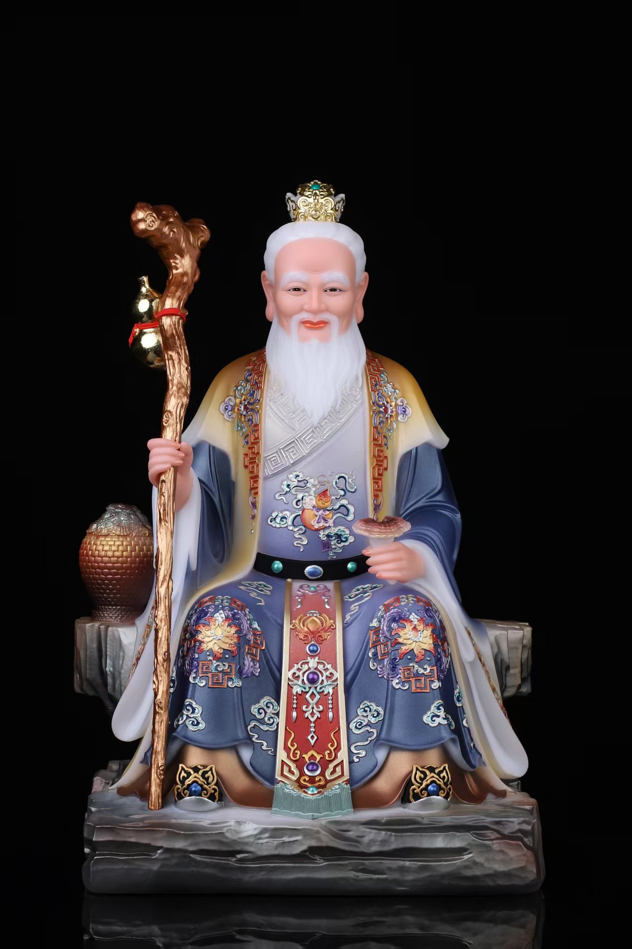 药王爷菩萨孙思邈华佗彩绘神像药店家用摆件房间新房装饰品