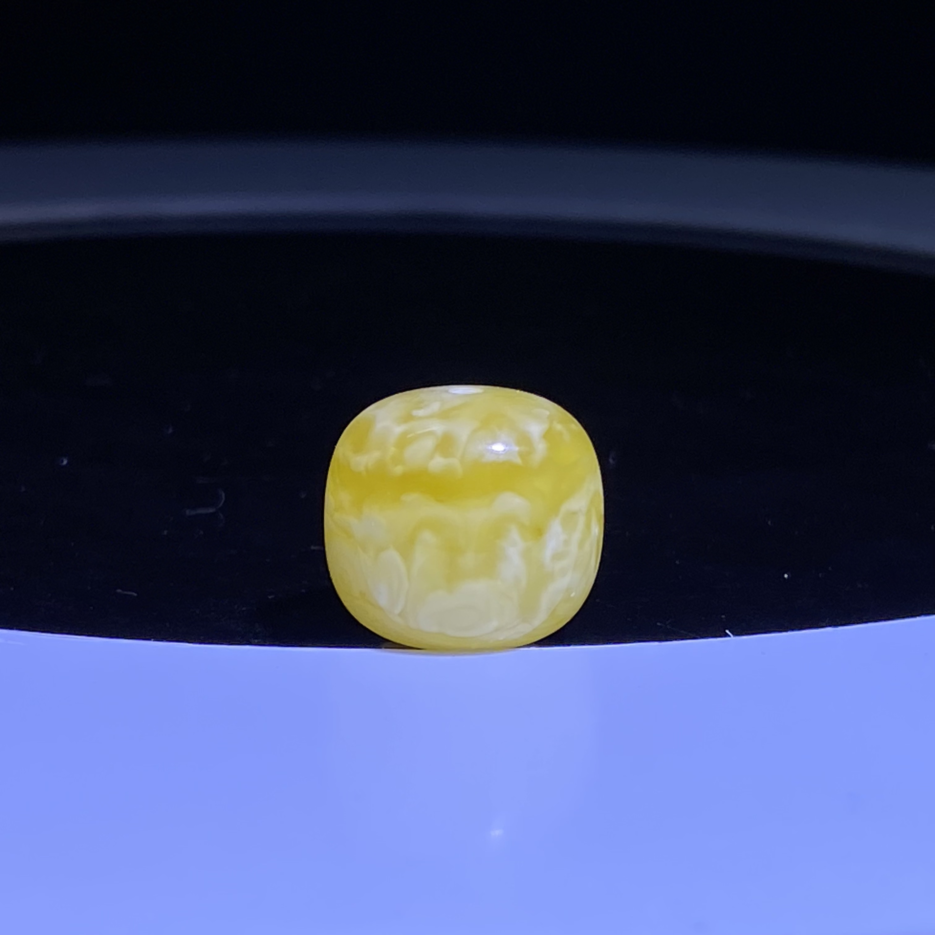 蜜蜡焦皮橘金溶洞蛋花虎皮纹老型单珠13.5mm