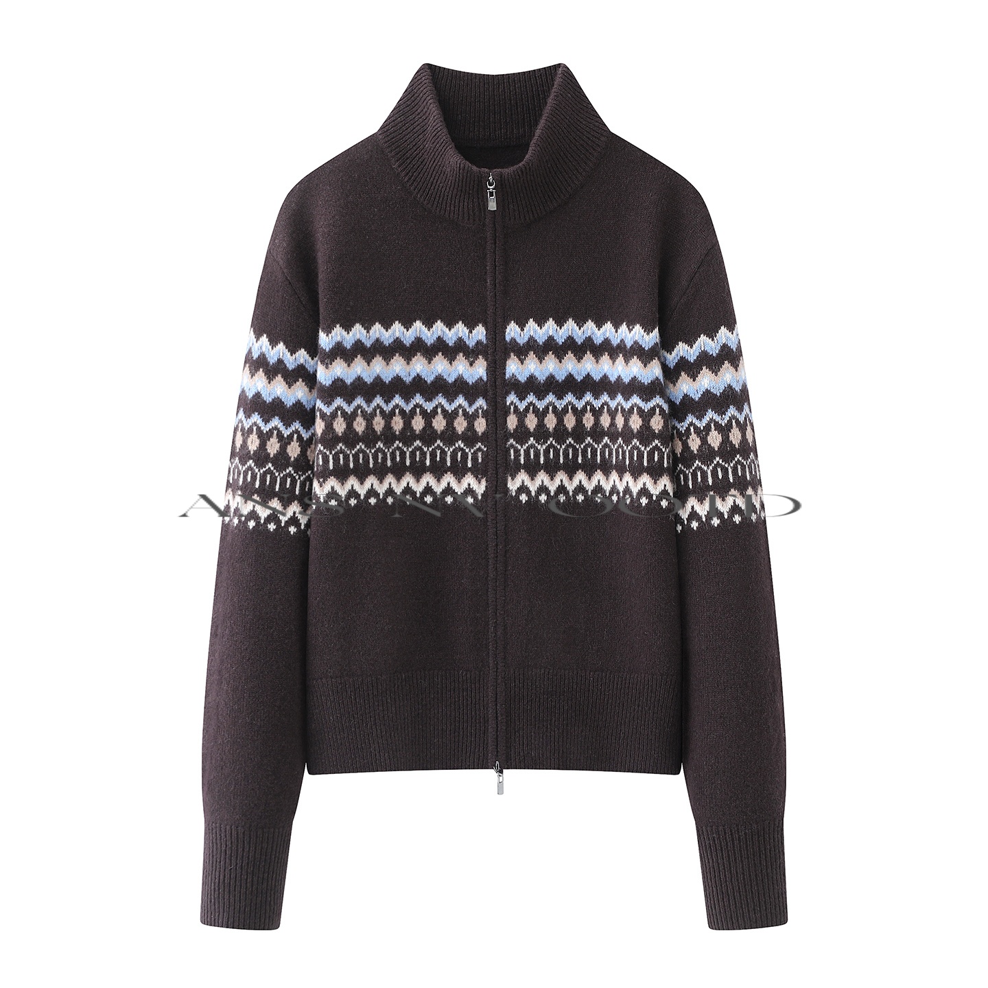 【迪家商场服饰】女装2025冬季新款时尚民族风高领针织衫7152