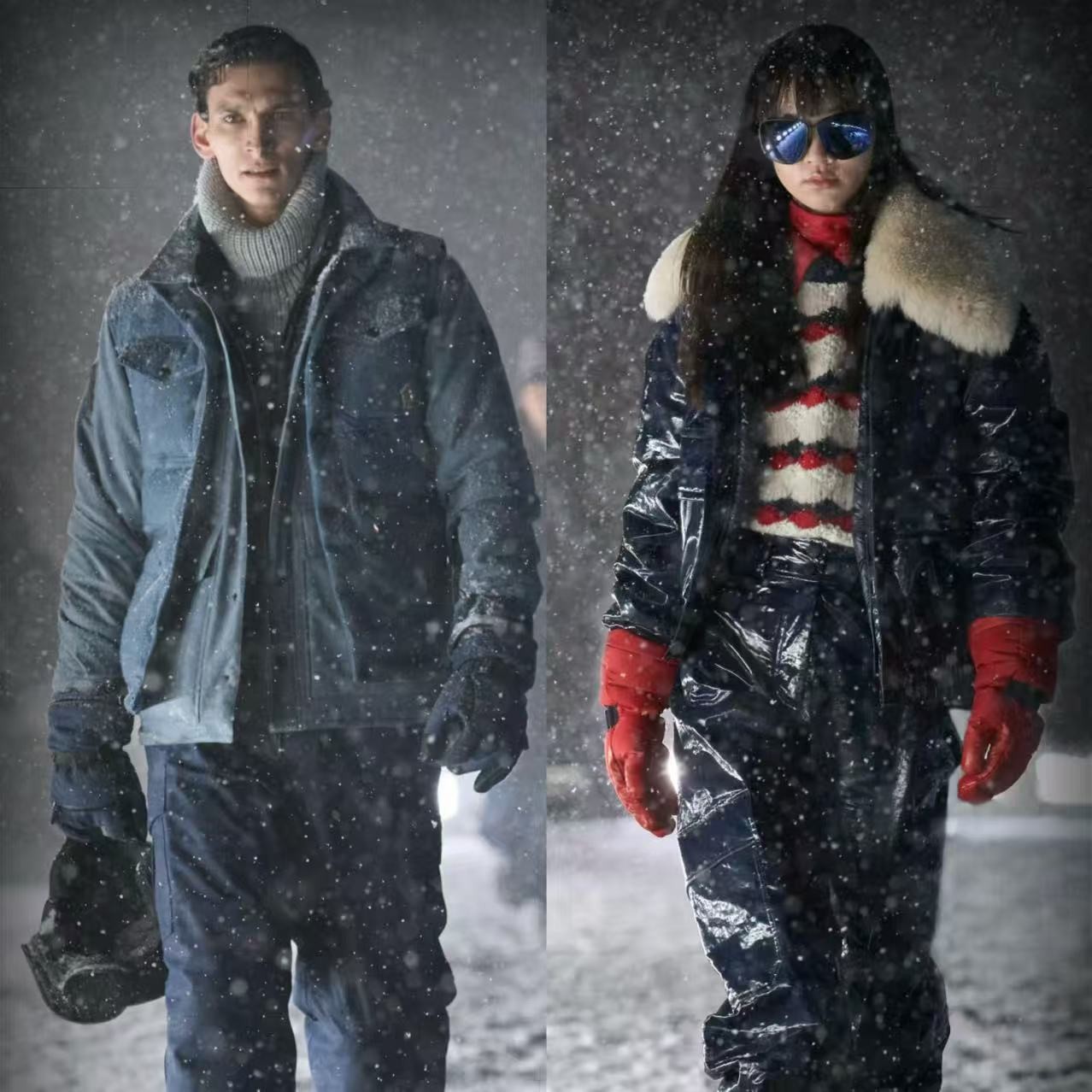 伍TD-26023【周年限定】流光溢彩男女通杀 拿捏冬天氛围感的羽绒服