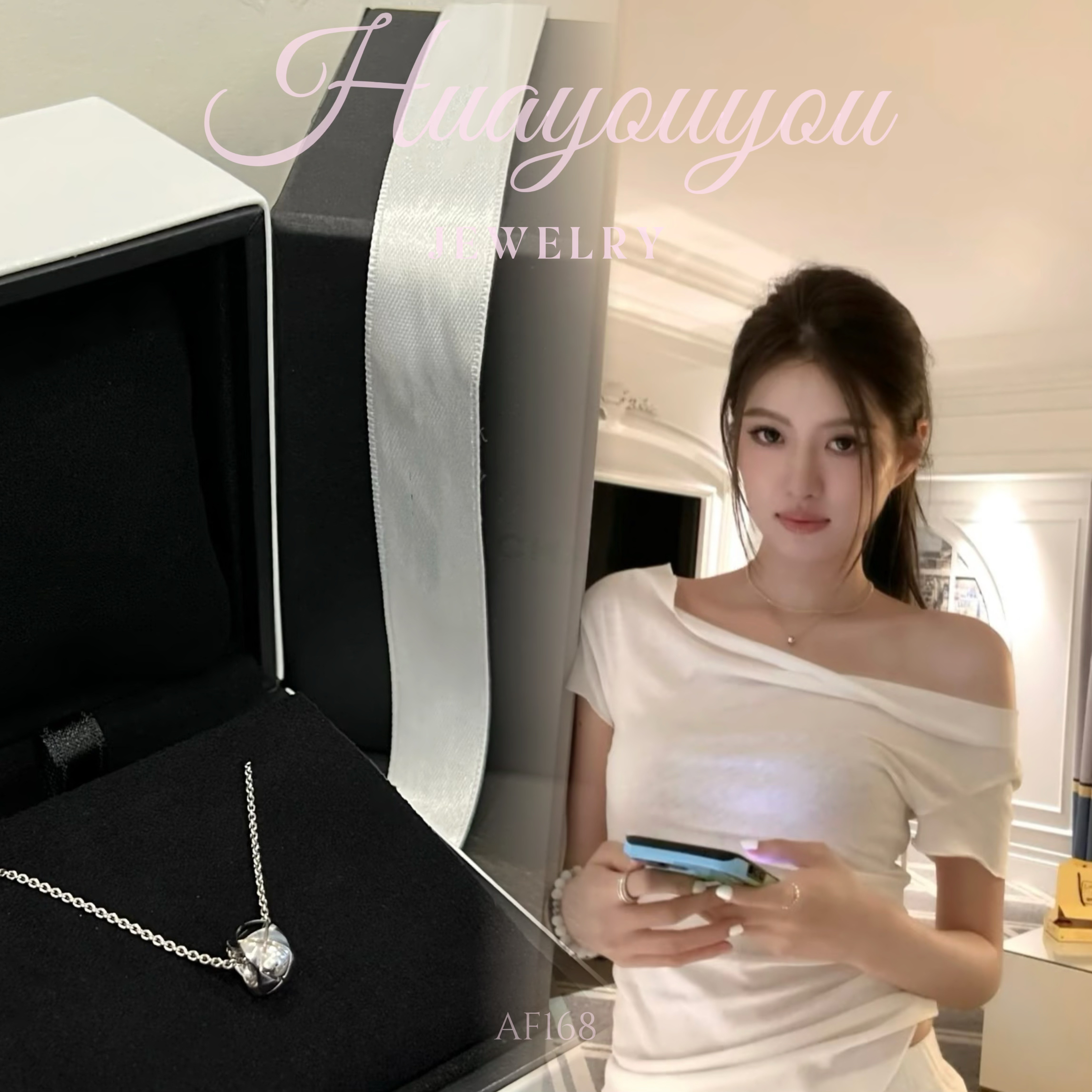 合金项链 YouYou【菱格小银金豆】叠搭的神韩女日常项链