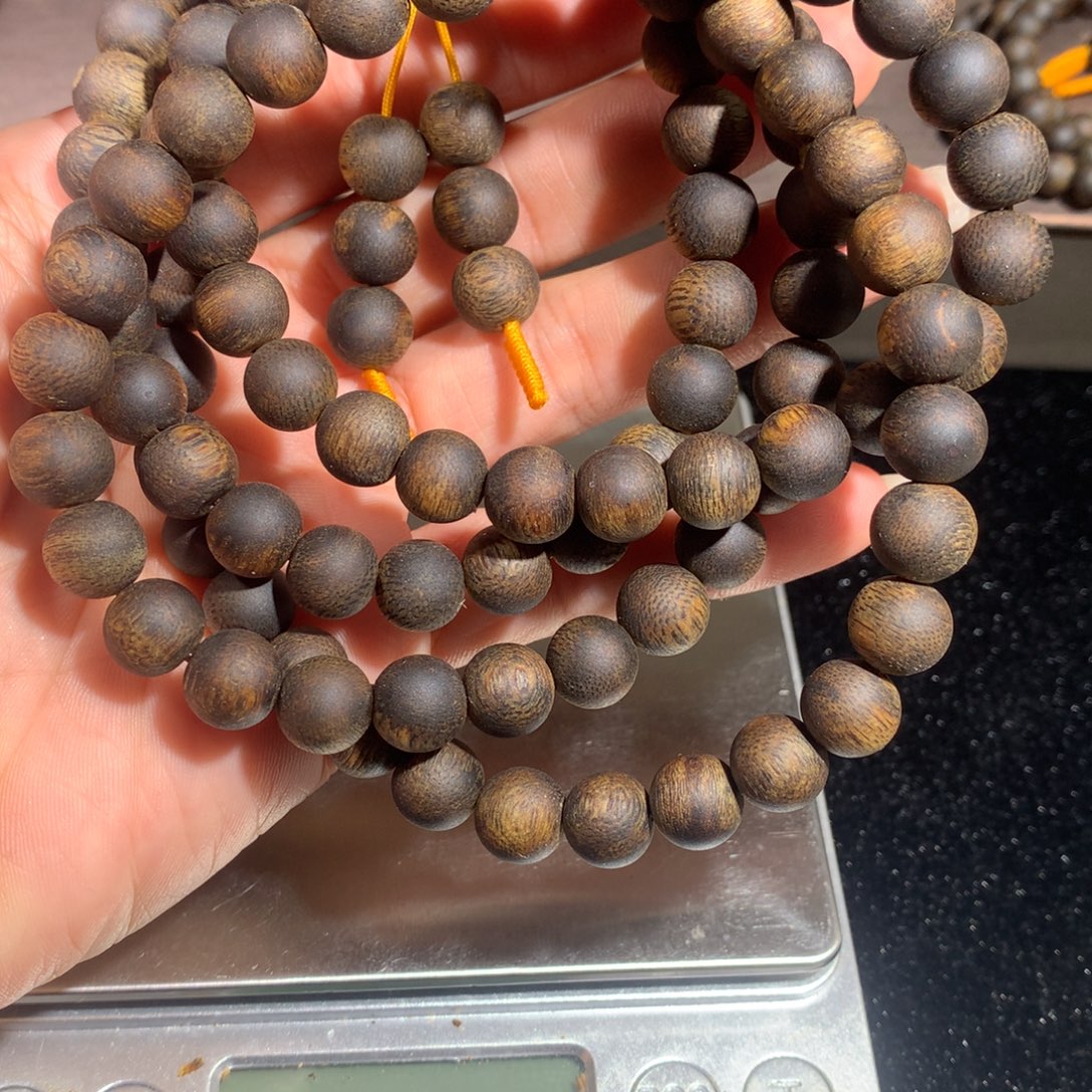 东***行手串沉香绿奇楠多圈手串09