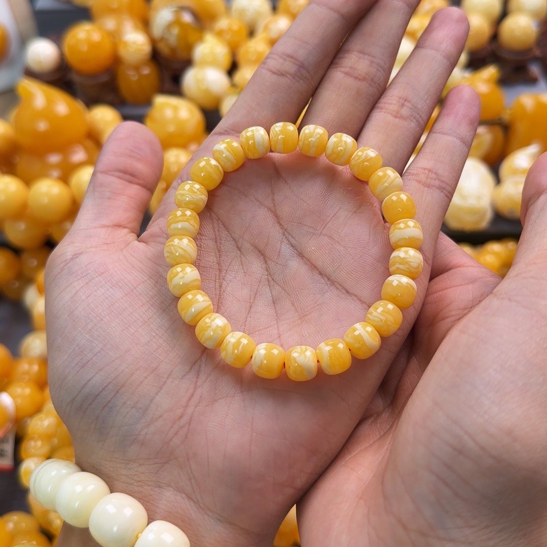 琥珀未镶嵌珠宝奇石9mm同料